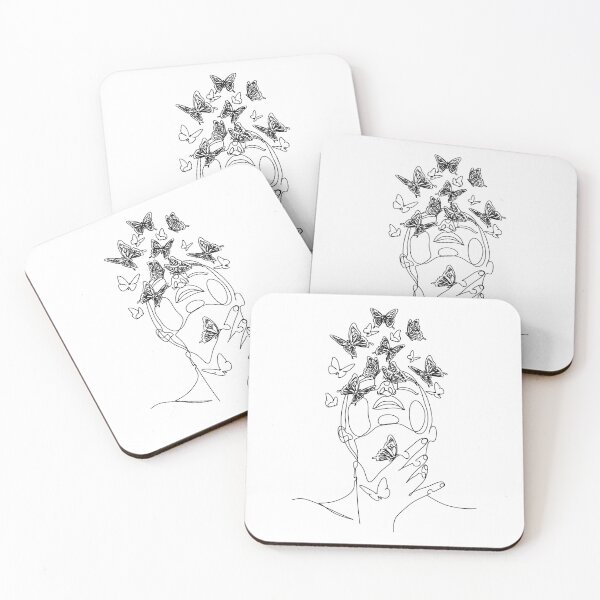 Item preview, Minimal Line Art Woman with Butterflies, Woman, Girl, Butterflie, Fashion art, Fashion print, Scandinavian art, Modern art, Wall art, Minimalistic, Modern  designed and sold by OneLinePrint.