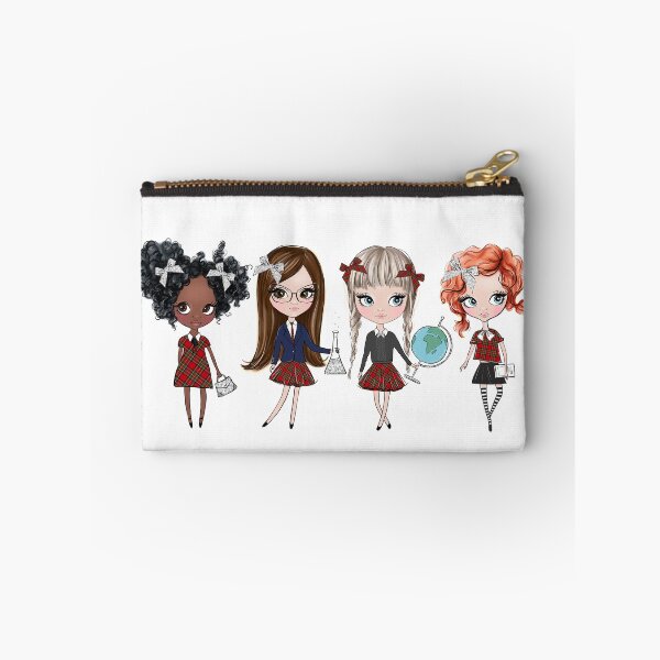 Item preview, School girls girly illustration designed and sold by Lalanacliparts.