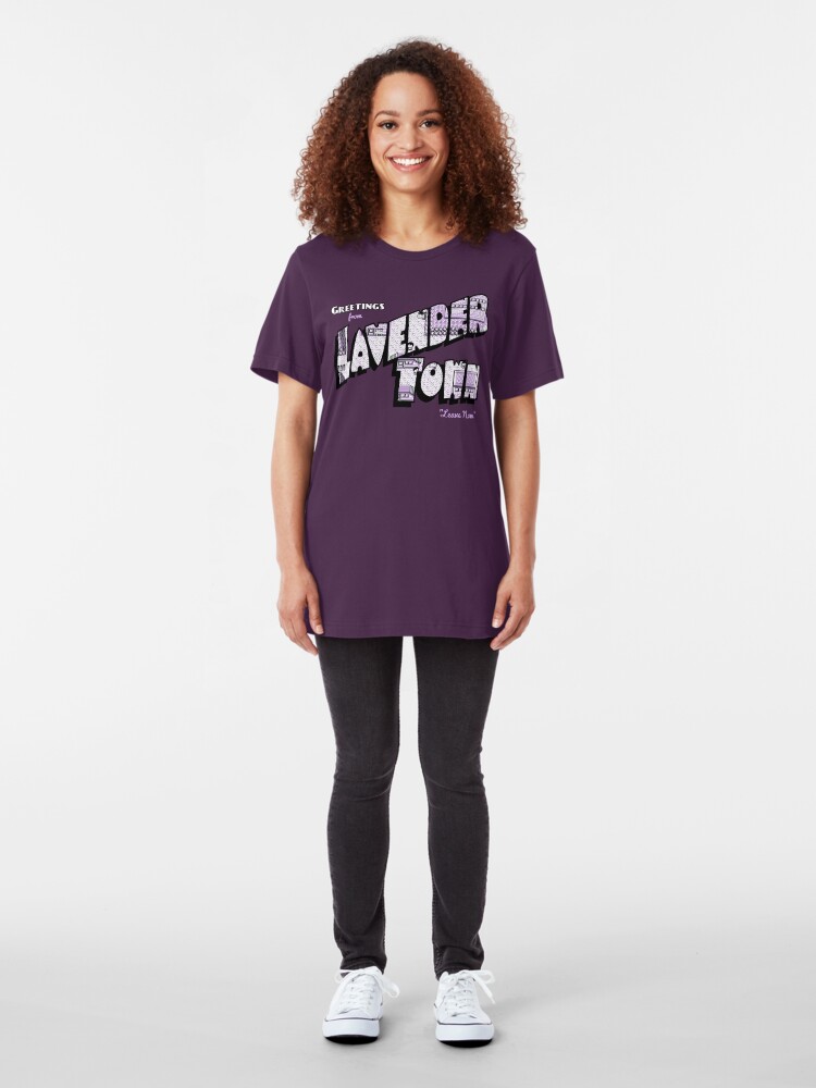 Alternate view of Greetings from Lavender Town Slim Fit T-Shirt