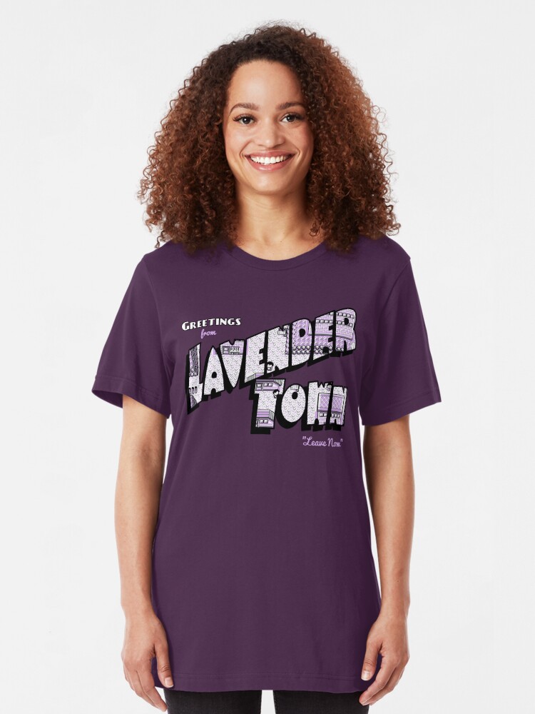 Alternate view of Greetings from Lavender Town Slim Fit T-Shirt