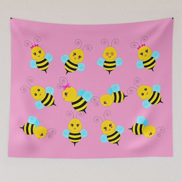 Item preview, CUTE AND FUNNY BEES PATTERN | KAWAII BEES | CHABI BEES designed and sold by NATUREZONE.