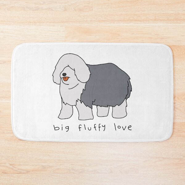 Item preview, 'Big Fluffy Love' - Old English Sheepdog designed and sold by line-on-line.