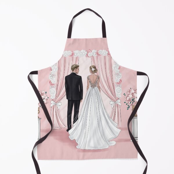 Item preview, Wedding illustration in pink tones designed and sold by Lalanacliparts.