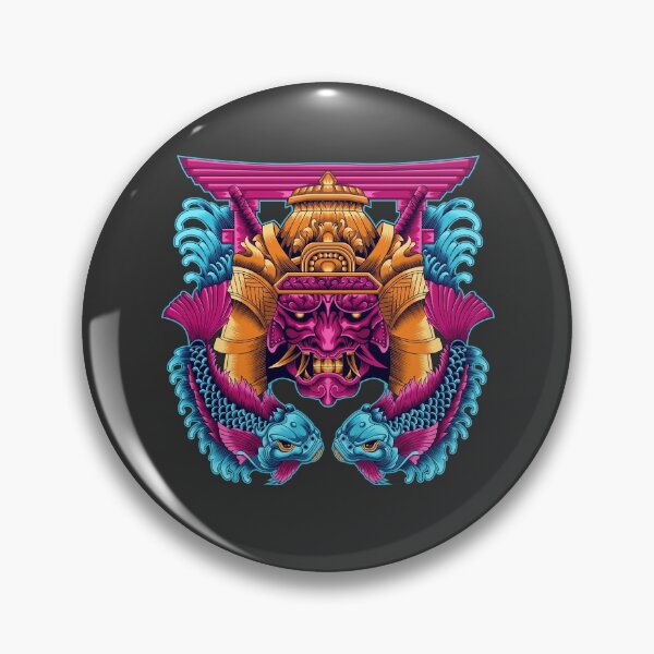 Item preview, Hannya Mask Samurai with japanese fish designed and sold by Marciano Graphic.