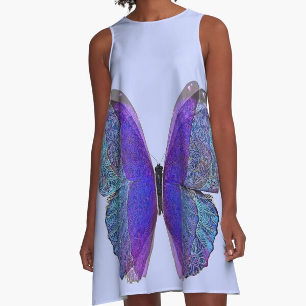 Lace Butterfly A-Line Dress