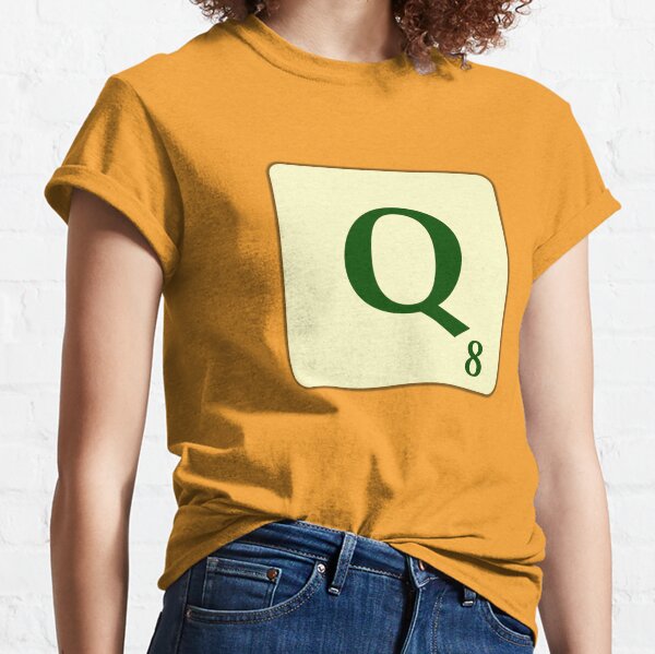 Fitxa de Scrabble de la Q de 8 punts Camiseta clásica
