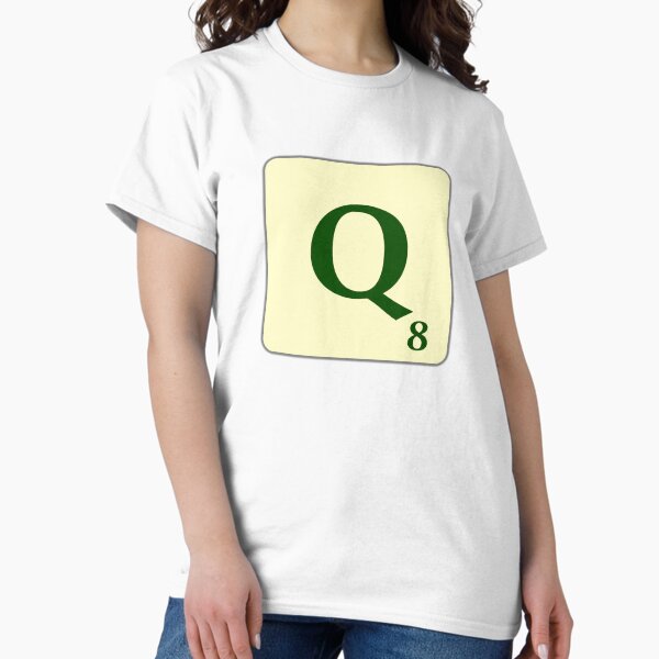 Fitxa de Scrabble de la Q de 8 punts Camiseta clásica