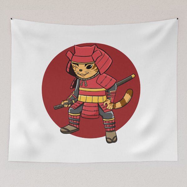 Item preview, Samurai Brown Cat  designed and sold by bixboxstudio.