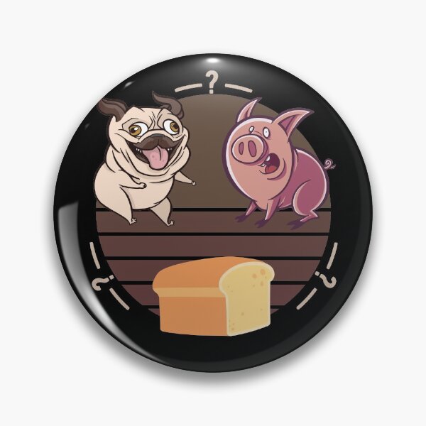 Item preview, Funny Pug, Dog Pig Loaf of Bread, Cute Pug Loaf Artificial Intelligence malfunction meme  designed and sold by Ransyn Art.