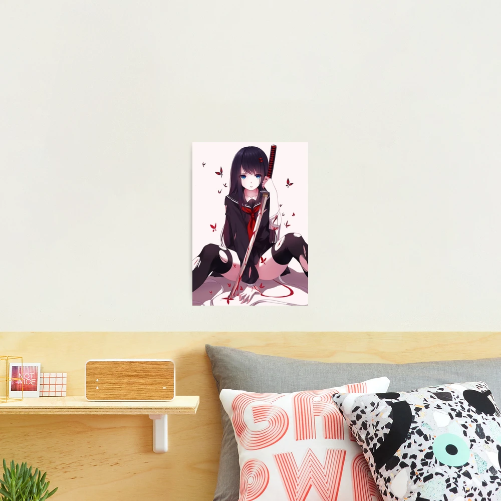 Anime Girl with Katana Poster for Sale by Falica