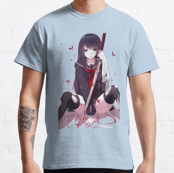 Vista previa del artículo con la obra «Anime chica con katana», diseñado y vendido por Falica.