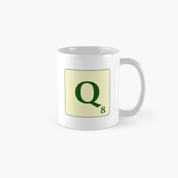 Fitxa de Scrabble de la Q de 8 punts Taza clásica