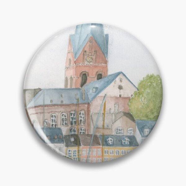Item preview, City watercolor painting Flensburg by Ursula Noebbe designed and sold by UrsulaNoebbe.