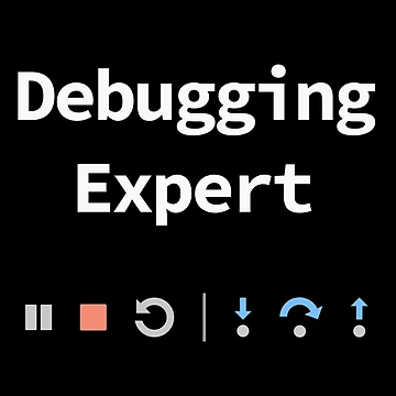 Artwork thumbnail, Debugging Expert, IDE Debugging Buttons - Pause Stop Restart Step-In Step-Over Step-Out, Software Testing, Software Developer, Dark by Max-Wear
