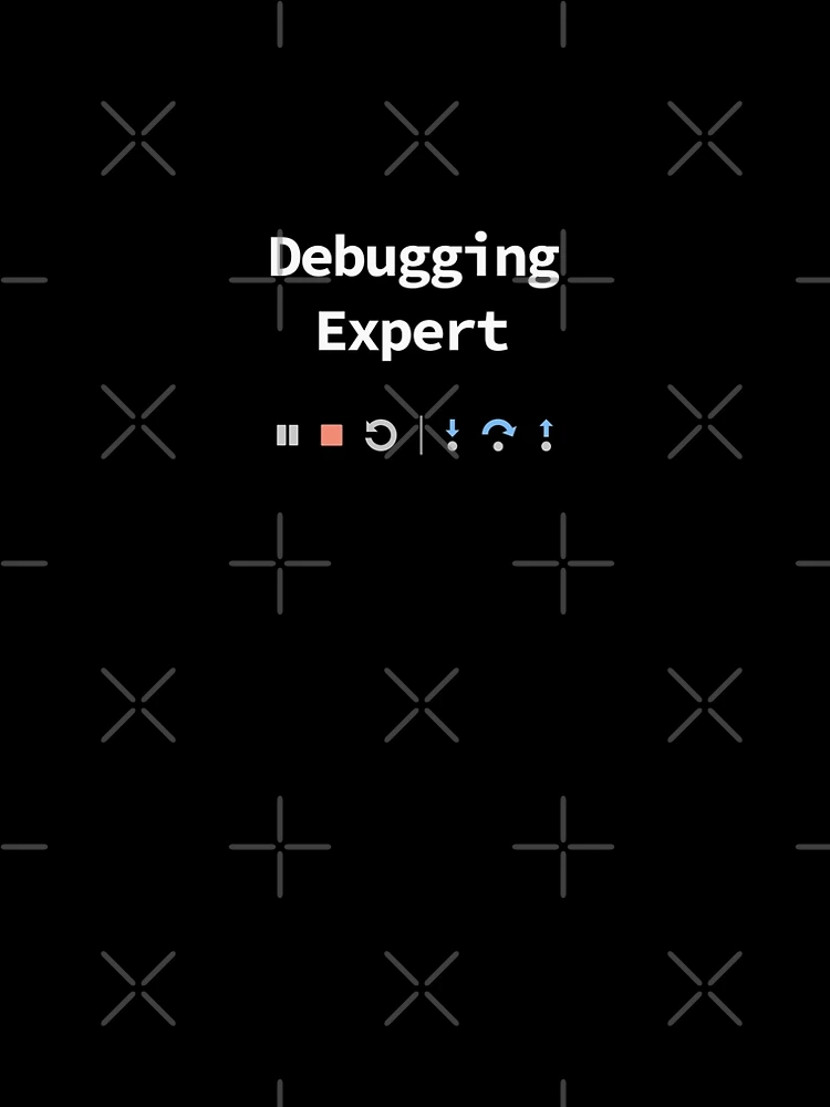 Thumbnail 5 of 5, A-Line Dress, Debugging Expert, IDE Debugging Buttons - Pause Stop Restart Step-In Step-Over Step-Out, Software Testing, Software Developer, Dark designed and sold by Max-Wear.
