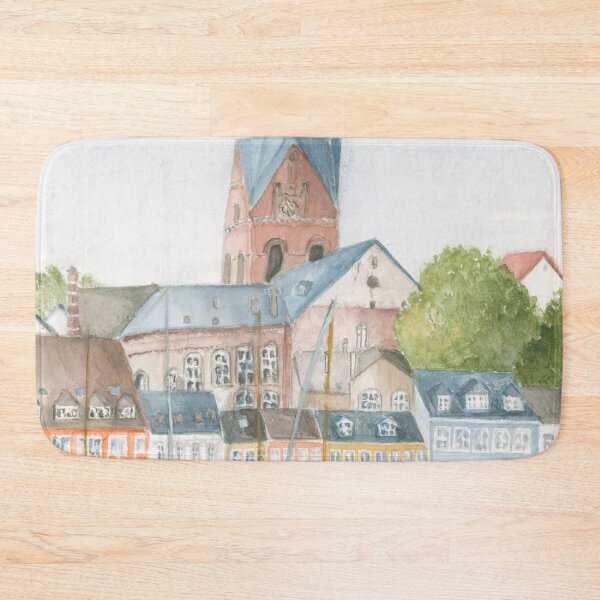 Item preview, City watercolor painting Flensburg by Ursula Noebbe designed and sold by UrsulaNoebbe.