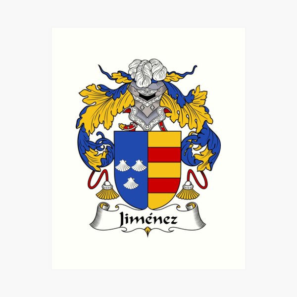 Jimenez Coat of Arms/Family Crest Art Print