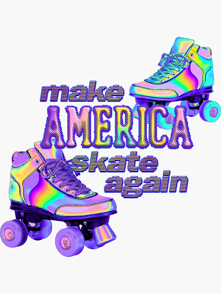 Thumbnail 3 of 3, Sticker, Make America Skate Again designed and sold by dinaaaaaah.