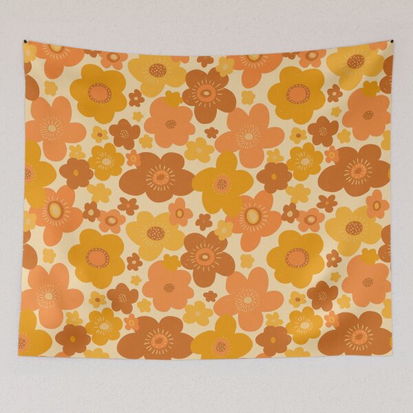 Item preview,  Groovy 70s Retro Vintage Floral Pattern  designed and sold by DesertAloha.