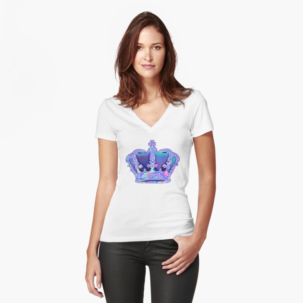 Item preview, Fitted V-Neck T-Shirt designed and sold by dinaaaaaah.