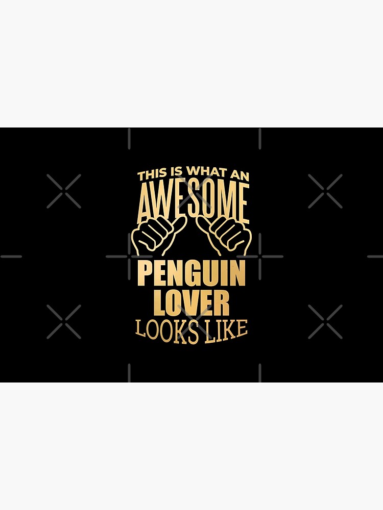 Disover Penguin Lover Design Funny Gift Design in Gold Bath Mat