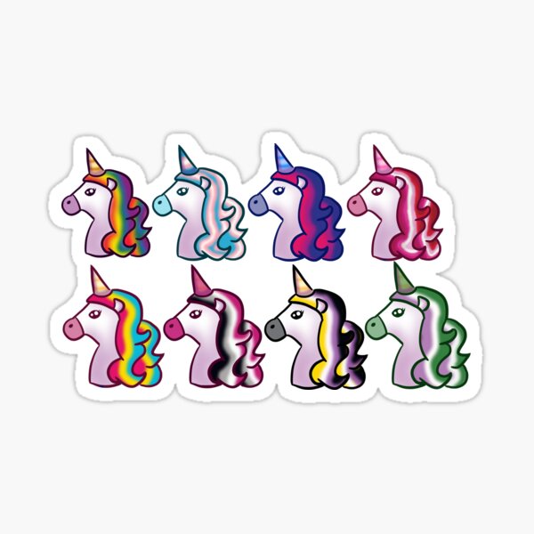 LGBTQ Unicorns Sticker Pack Sticker