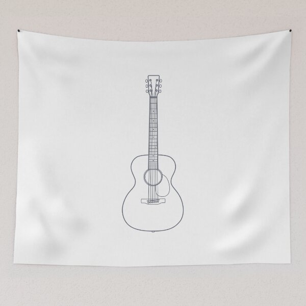 Item preview, Concert Style Acoustic Guitar Outline designed and sold by nightsworthy.