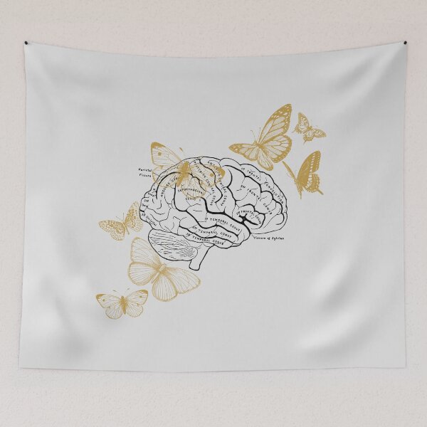 Item preview, I've got butterflies in my brain // Anatomy of the brain// Neurology  designed and sold by allexieee.