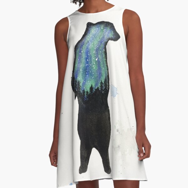 Auros Borialis Bear A-Line Dress