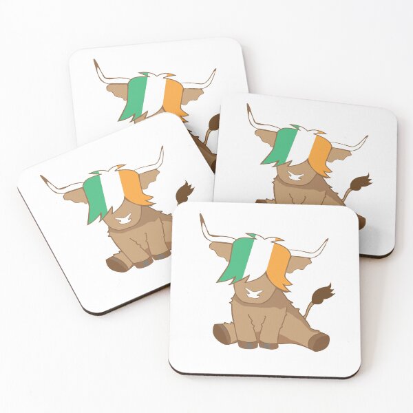 Item preview, Highland cow cute irish flag green irish highland cow designed and sold by Ayelandco.