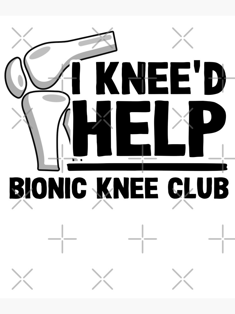 Bionic Knee Club Knee Replacement Surgery 70s Logo Throw Pillow