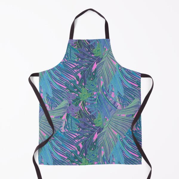 Item preview, Seamless pattern with neon orchids and psychedelic purple tropical foliage designed and sold by ANAKOTO.