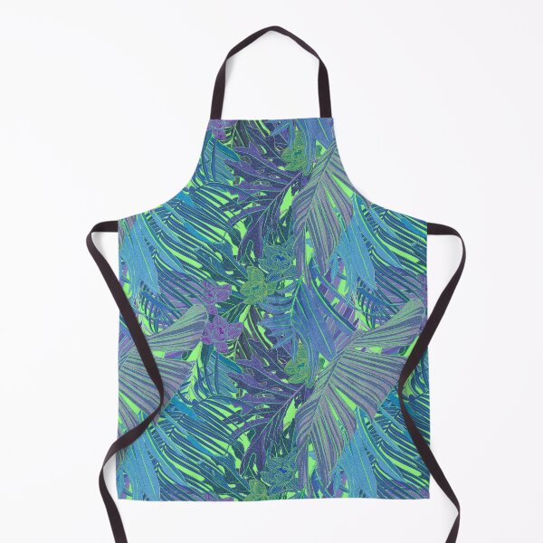 Item preview, Copy of Seamless pattern with neon orchids and psychedelic purple tropical foliage designed and sold by ANAKOTO.