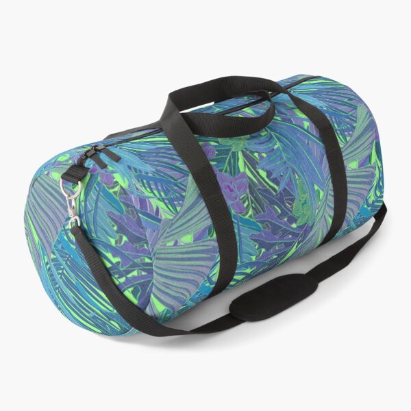 Item preview, Copy of Seamless pattern with neon orchids and psychedelic purple tropical foliage designed and sold by ANAKOTO.