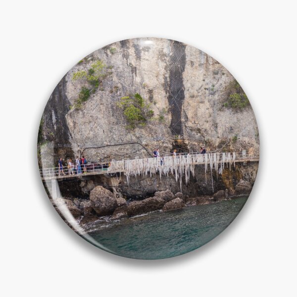 Item preview, beautiful rocky berth of Punta Chiappa near Portofino in Liguria with sea walkway horizontal italy background designed and sold by fineartitalia.