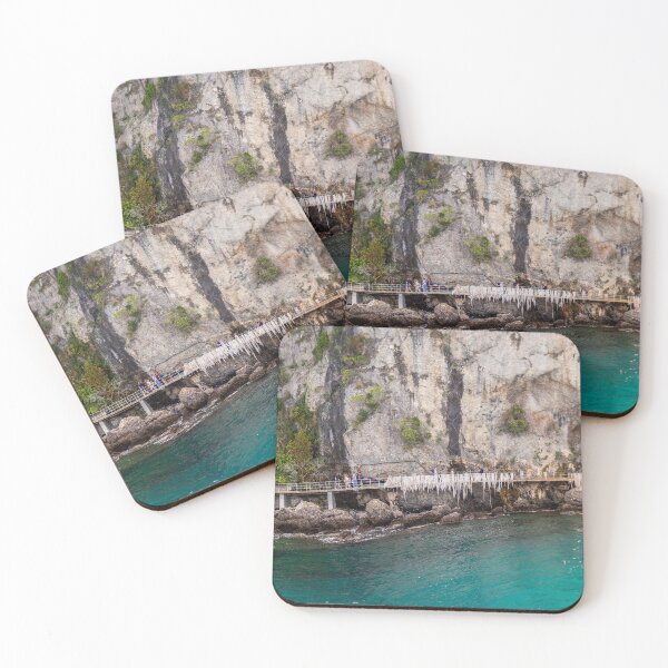 Item preview, beautiful rocky berth of Punta Chiappa near Portofino in Liguria with sea walkway horizontal italy background designed and sold by fineartitalia.