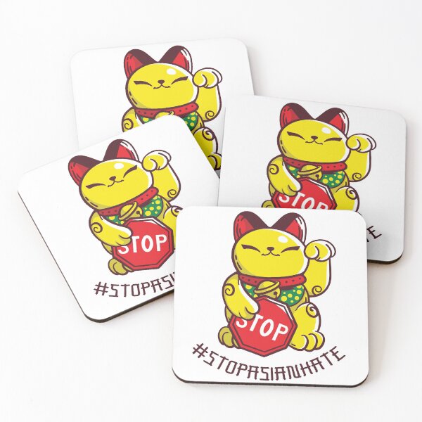 Item preview, Stop Asian Hate Lucky Cat designed and sold by HRINGUR CLOTHES AND ACCESSORIES.