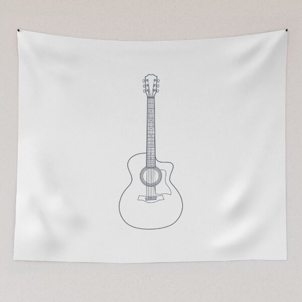 Item preview, Auditorium Style Acoustic Guitar Outline designed and sold by nightsworthy.