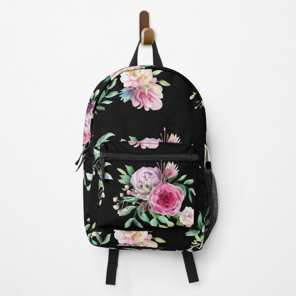 Item preview, Watercolor florals, pink, purple and cream flowers, light teal green leaves, soft and pretty designed and sold by Orianah.