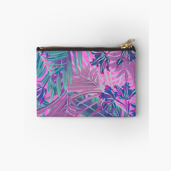 Item preview, Copy of Seamless pattern with neon orchids and psychedelic purple tropical foliage designed and sold by ANAKOTO.