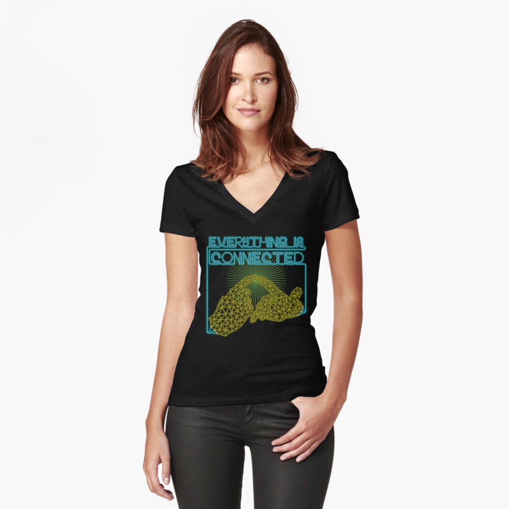 Item preview, Fitted V-Neck T-Shirt designed and sold by v-nerd.