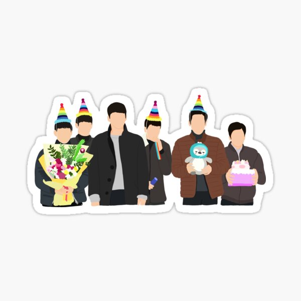 Crash landing on you birthday! Sticker