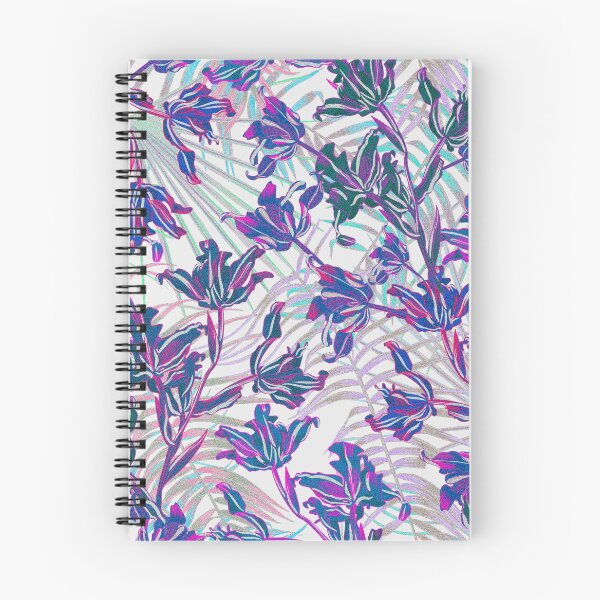 Item preview,  Seamless pattern with neon orchids and psychedelic purple tropical foliage designed and sold by ANAKOTO.