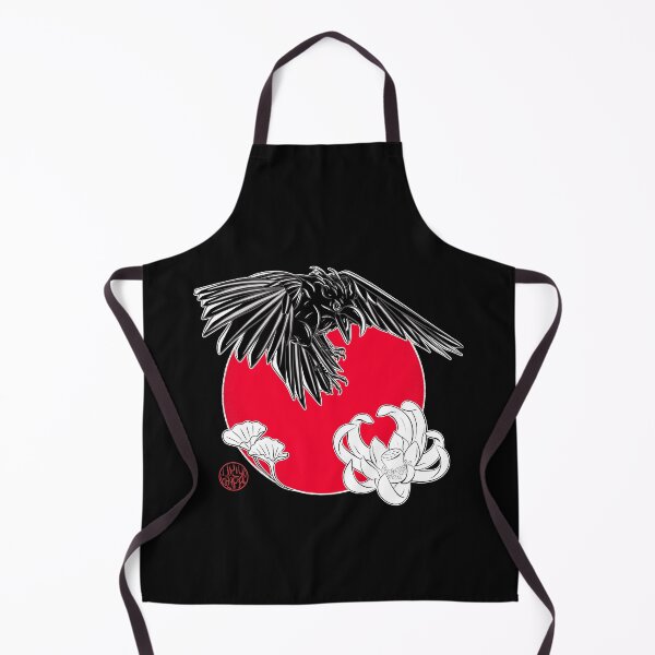 Item preview, Japanese crow and lotus flower designed and sold by Ukiyograph.