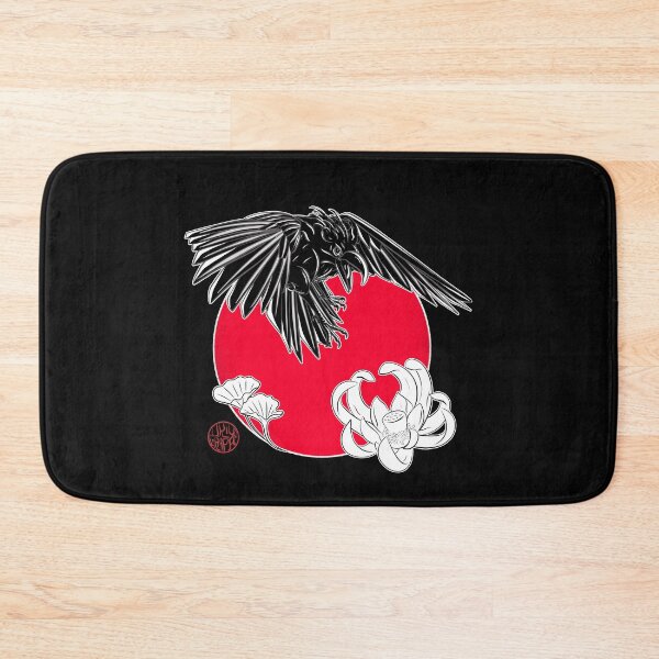 Item preview, Japanese crow and lotus flower designed and sold by Ukiyograph.
