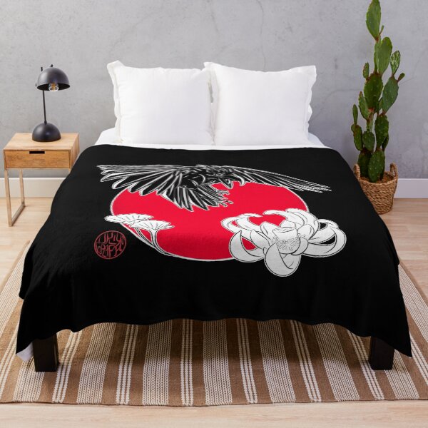 Item preview, Japanese crow and lotus flower designed and sold by Ukiyograph.