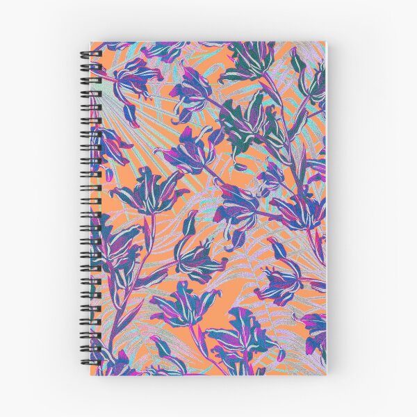 Item preview,  Seamless pattern with neon orchids and psychedelic purple tropical foliage designed and sold by ANAKOTO.