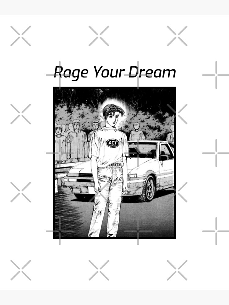 Initial D Manga Rage Your Dream Poster By Geekngo Redbubble