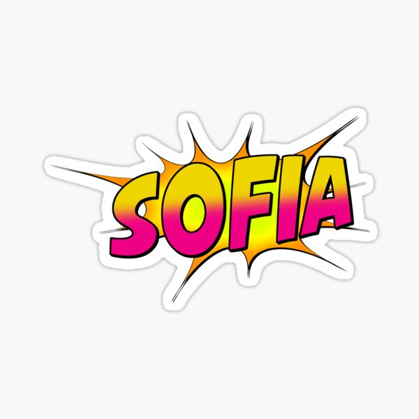 Sofia Name Stickers Redbubble