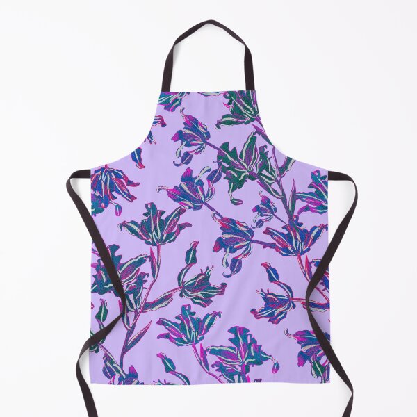 Item preview, Seamless pattern with neon orchids and psychedelic purple tropical foliage designed and sold by ANAKOTO.
